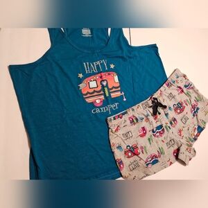 Happy Camper Tank Top and Shorts Set